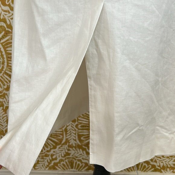 NWT Banana Republic Linen Blend Crossover Neck Sleeveless Midi Dress $160 Sz 6P - Picture 7 of 12